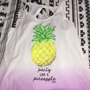 Justice size 14 tank top “party like a pineapple”